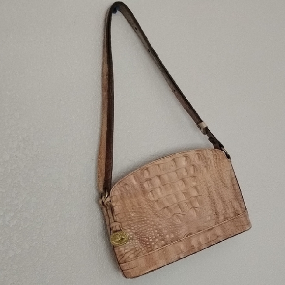 Brahmin Tan Embossed Leather Shoulder Bag - Picture 2 of 14